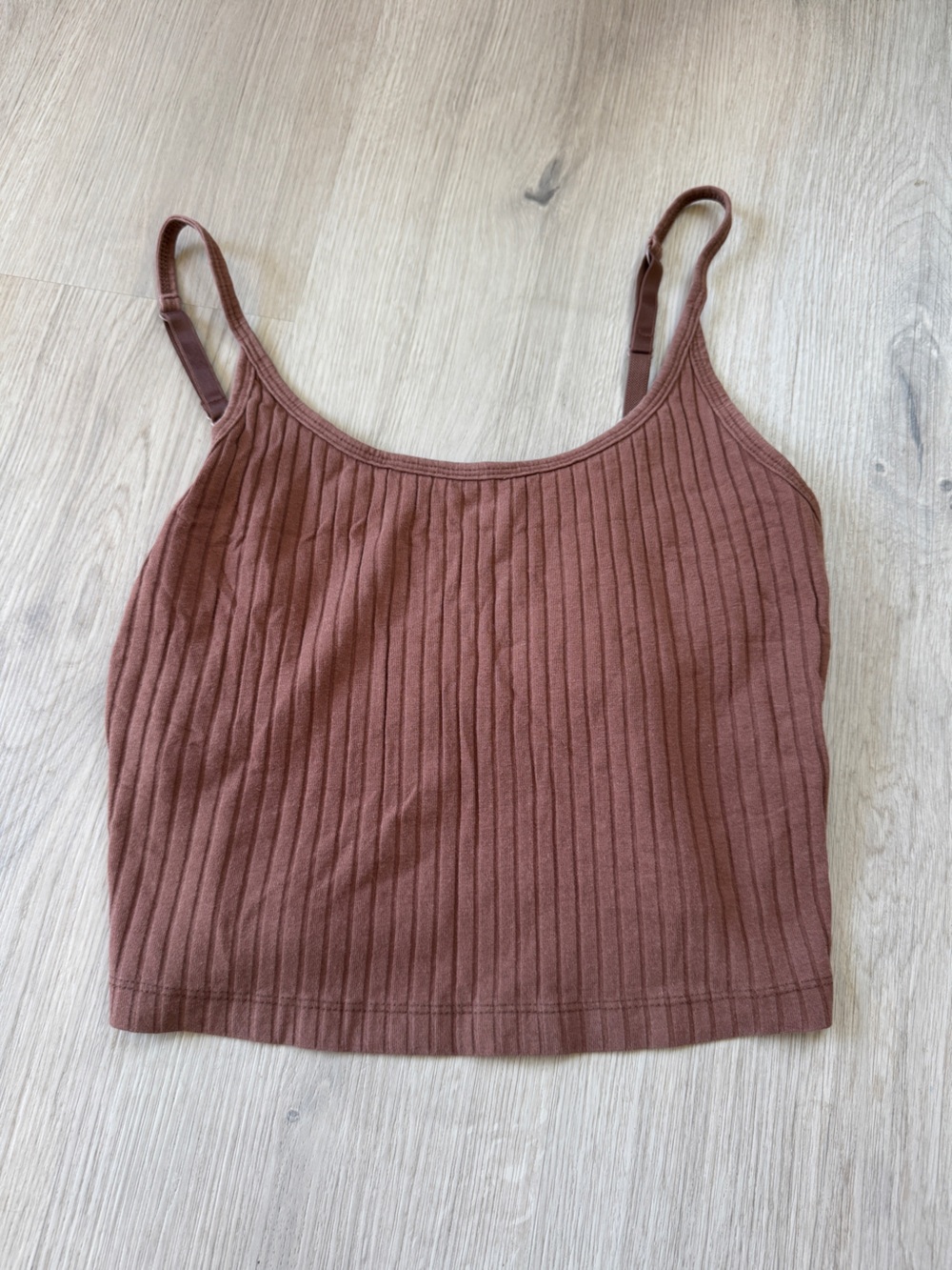 Old Navy Ribbed Spaghetti Strap Camisole - Chestnut Brown